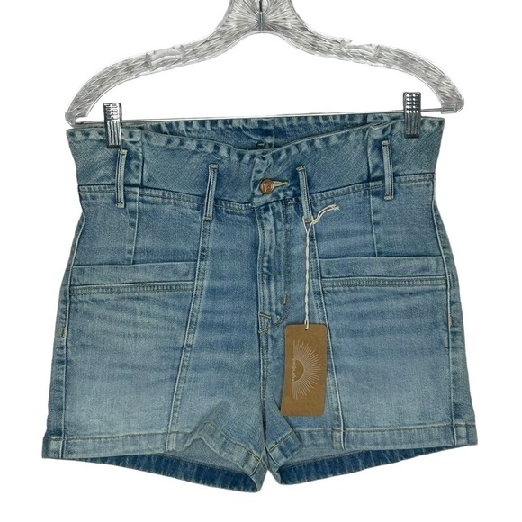 Porter Blue Penny Paperbag Denim Shorts - Picture 2 of 15